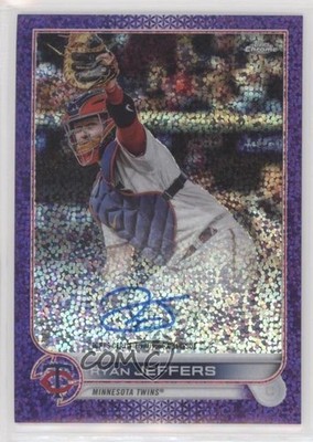 2022 Topps Chrome Veteran Purple Speckle Refractor 56/299 Ryan Jeffers Auto 8b5