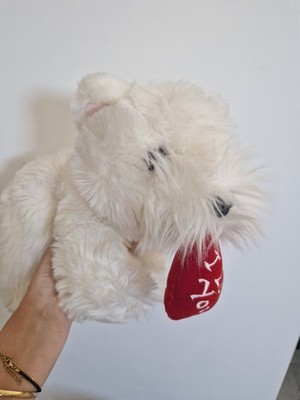 Keel Toys Simply Soft Collection Hund Stofftier Westie mit Herz I Love You