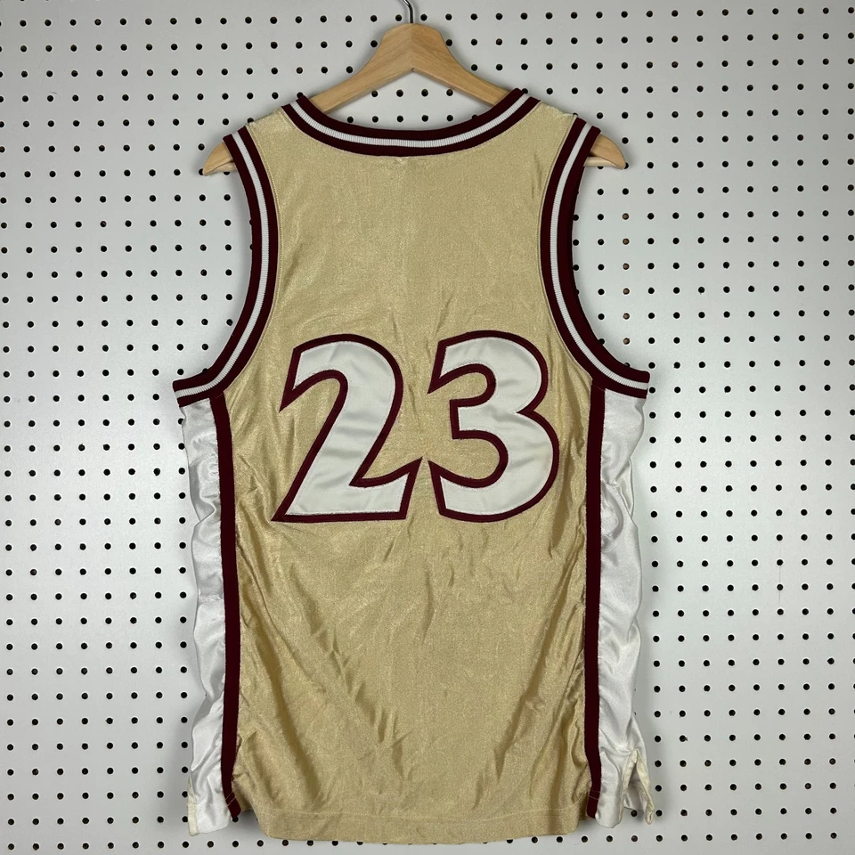 Camiseta de baloncesto del estado de Florida pequeña 40 - Hecha en EE. UU. De colección Granate Dorado #23 Nike Foto 4 de 4