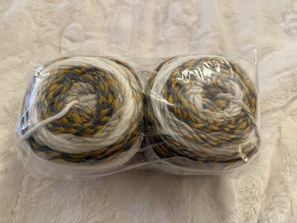Two Caron Yarn Lovely Layers Swirl Cakes Gold fusion 8oz Skeins - Image 2 of 2