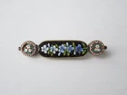 Micromosaic Brooch Italy Floral Enamel Antique Jewelry 4.7 G / 4.3 X 0.9 Cm