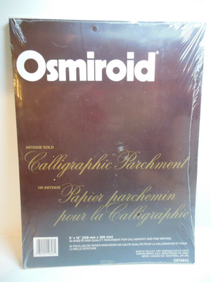 [NEW SEALED] Osmiroid Antique Gold Calligraphic Calligraphy Parchment Paper 9x12