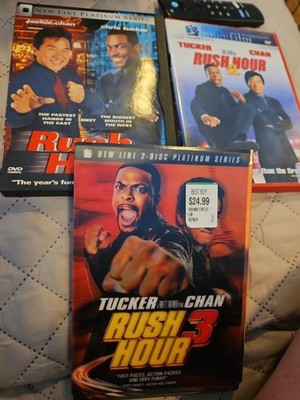 Rush Hour 1, 2 & 3 (DVD, 2007, 2-Disc Set, Special Edition) W LENTICULAR SLIP