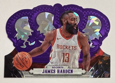 2017-18 Panini Crown Royale James Harden Purple Crystal #/25 HOUSTON ROCKETS SSP