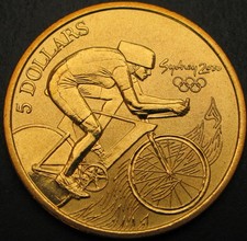 AUSTRALIA 5 Dollars 2000 - Sydney Olympics Cycling - aUNC - 678 ¤