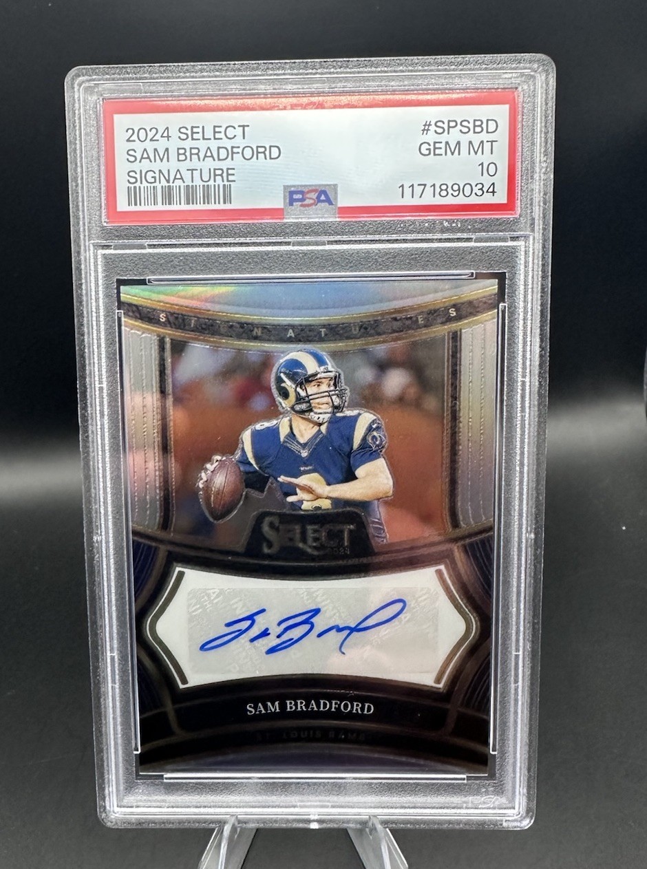 2024 Panini Select - Signatures Sam Bradford #SP-SBD Silver Prizm /399 (AU)
