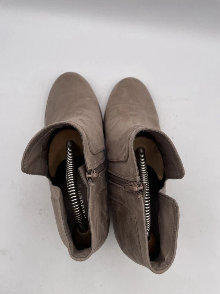 Botín de cuña Madden Girl Greteel para mujer talla 9 cuero tostado cremallera lateral al tobillo Foto 4 de 4