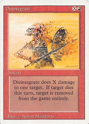 Disintegrate 3ED  Normal English NM - MTG