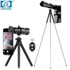 APEXEL 60x Zoom Monocular Telescope Telephoto Lens With Bluetooth Remote Tripod