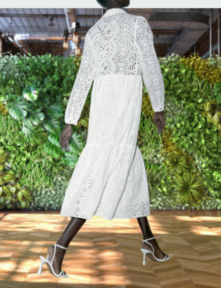 ❤️ZARA WOMAN ZW COLLECTION CUTWORK EMBROIDERY WHITE DRESS