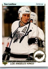 1990 -Tom Laidlaw- Upper Deck Autograph/Signed/Auto Hockey Card #119 Kings