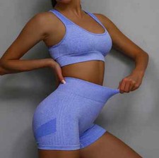 2Pcs Yoga Set Hollow Beauty Back Sports Bra Hip Lifting Sports Shorts Set