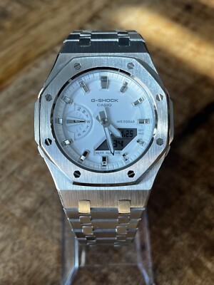 Casio G-Shock GMA-S2100 Steel Casioak Mini Rare White Watch