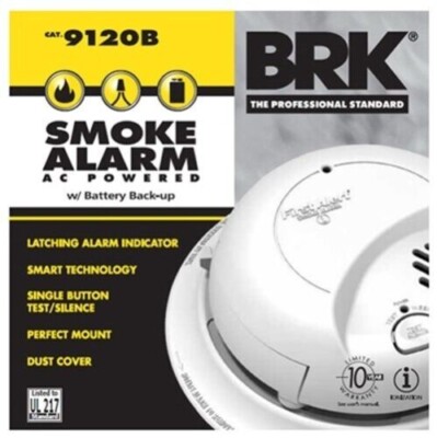 FIRST ALERT Smoke Alarm, Interconnectable, Hardwired w/Battery Backup FREE SHIP
