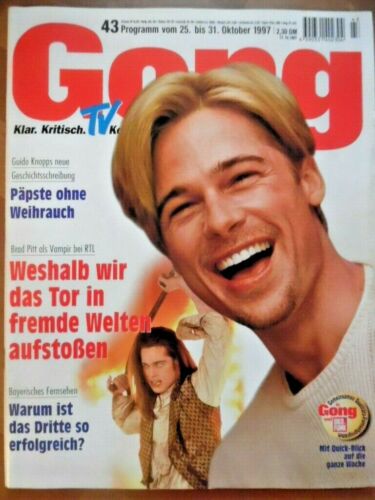 GONG 43 - 1997 TV-Programm: 25.-31. Oktober Brad Pitt Gaby Dohm 007 Roger Moore - Bild 1 von 8