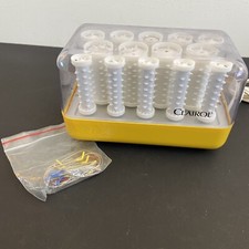 Clairol C-14 Style Setter Hot Rollers Vintage Yellow Clips Included Curlers