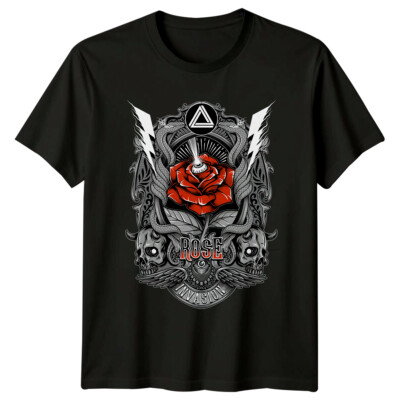 Rose Invasion Floral Herren T-Shirt Damen Tee Grafik Unisex Top