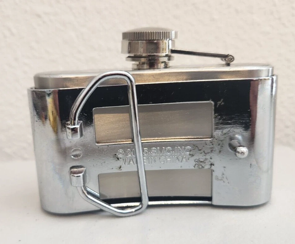 Hebilla de cinturón oculta extraíble de metal para frasco de acero inoxidable Hustler 2005 Foto 2 de 4