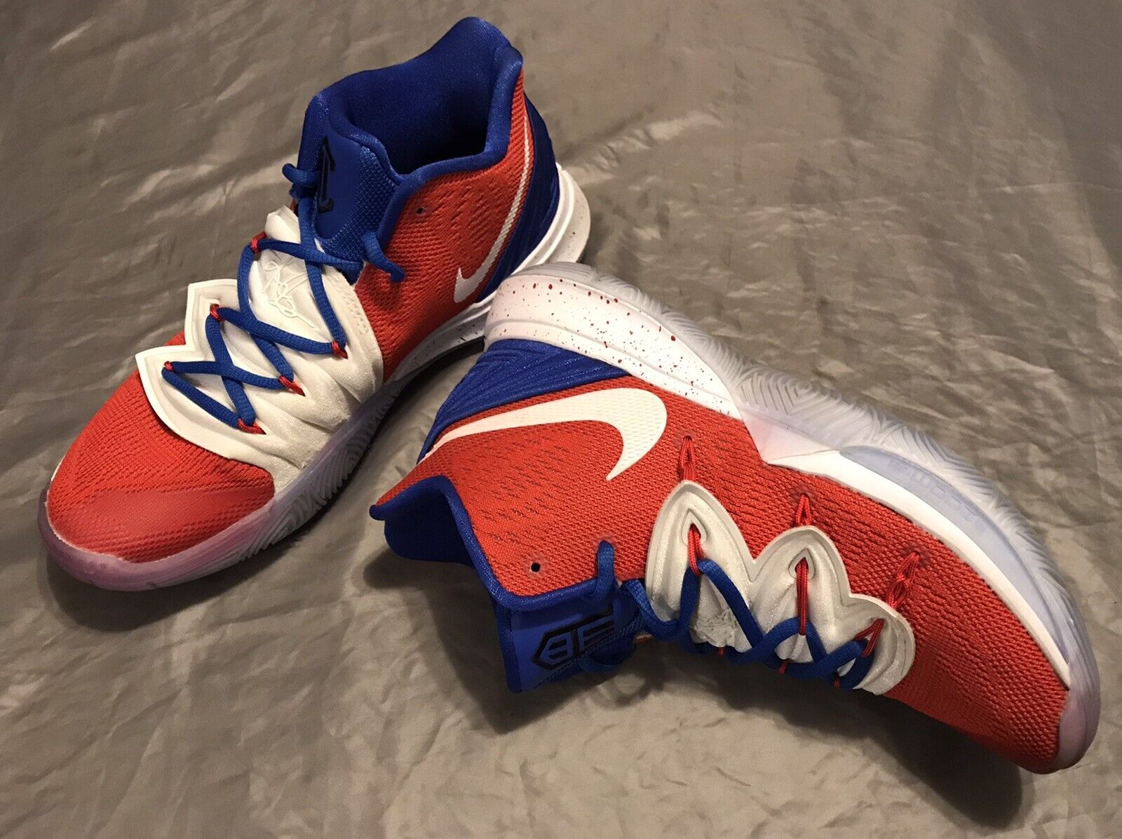 Mens V Custom Red White Blue Basketball Shoes AV7917-991 Size 8 | eBay