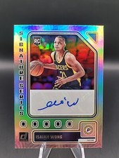 💥2023-24 Panini Donruss Isaiah Wong RC Signature Series Holo No.SS-WON💥