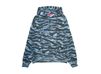Supreme Small Box Hooded Sweatshirt Blue Tiger Camo | eBay