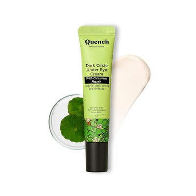 Quench Korean Dark Circle Under Eye Cream 15ml with Cooling Massageroller