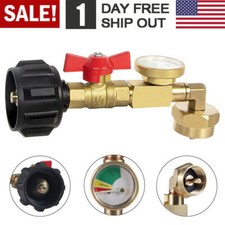 1Lb To 20Lb Tank Propane Refill Adapter With Gauge And ON-Off Control Valve US