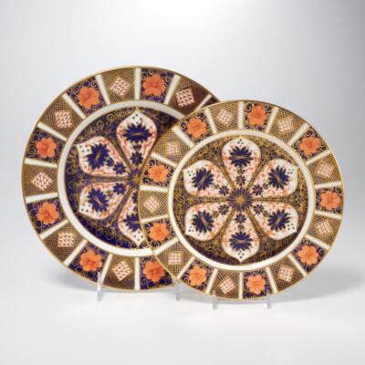  Crown Derby プレート 1128 2) Royal Crown Derby Old Imari 1128 Bone China Plates, Lunch