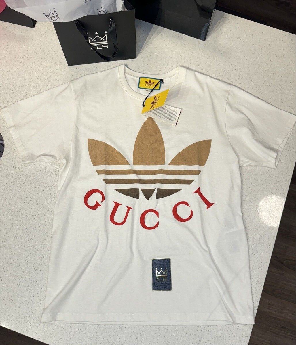 GUCCI x ADIDAS T SHIRT MENS SIZE L | eBay