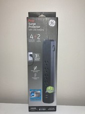 GE Pro Surge Protector 4 Outlets 2 USB Charging Ports 560 Joules Flat Plug 3 Ft