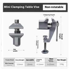 Jaws Bench Vise Table Desk Vice Swivel Base Workbench Craft Maker Tool