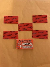 5 Double Edge Razor Blades, BIC Astor Bic Stainless