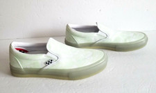 Zapatos de skate Vans para hombre de lona 500714 que brillan en la oscuridad blancos sin cordones talla 7,5