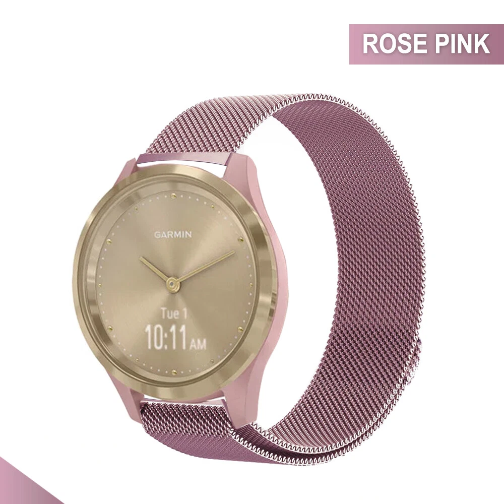 For Garmin Vivomove 3S Milanese Magnetic Stainless Steel Loop Mesh