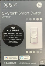 GE Smart Multi-Location White Smart with LED Touchless Light Switch w/Wall Plate