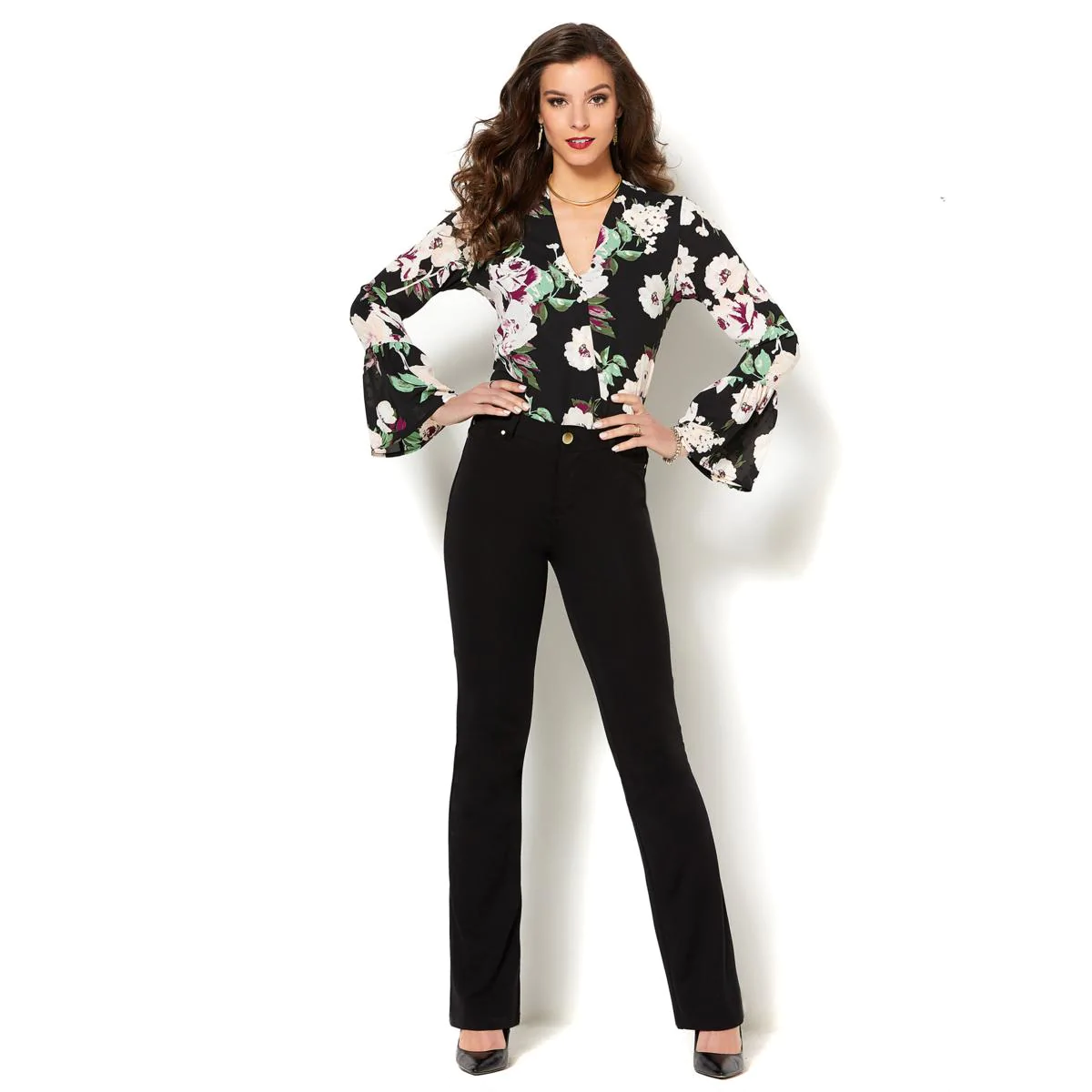 ベル IMAN Global Chic Perfect Ponte 360 Slimming Boot-Cut Pant 588240-R