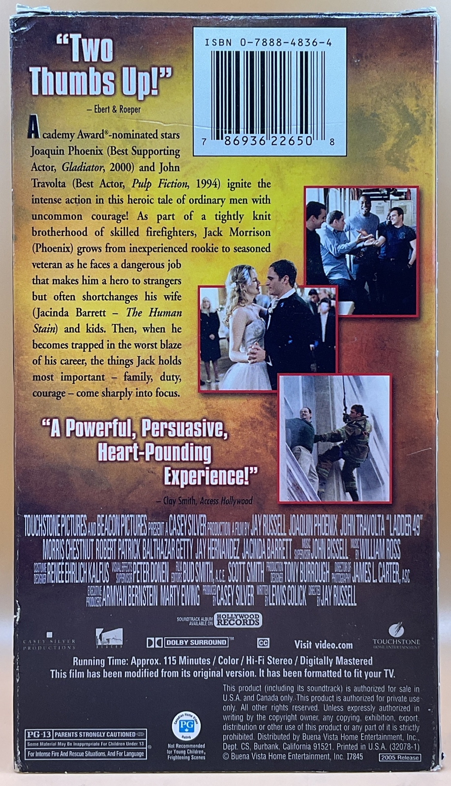 Ladder 49 VHS 2005 Late Era Joaquin Phoenix John Travolta **Buy 2 Get 1