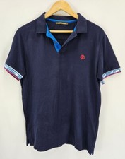 Roberto Cavalli Polo Shirt Navy Blue Embroidered Cotton Men's Large