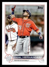 2022 Topps Update #US293 Yadiel Hernandez Card Washington Nationals