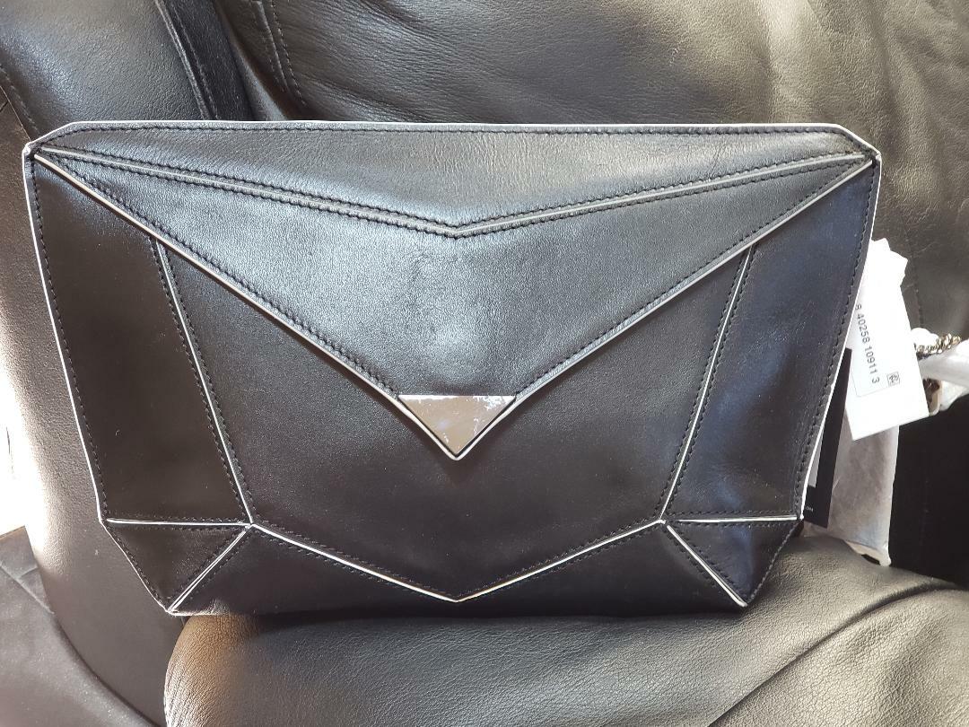 Geometric BOTKIER London Black Coco Rocha x Cross Body Clutch