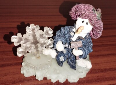 Boyds Bears & Friends #36504 Flakey Eisskulptur Schneemann Handarbeit 1998