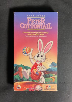 Here Comes Peter Cottontail VHS Tape 1989 Easter Collectible  Vincent Price
