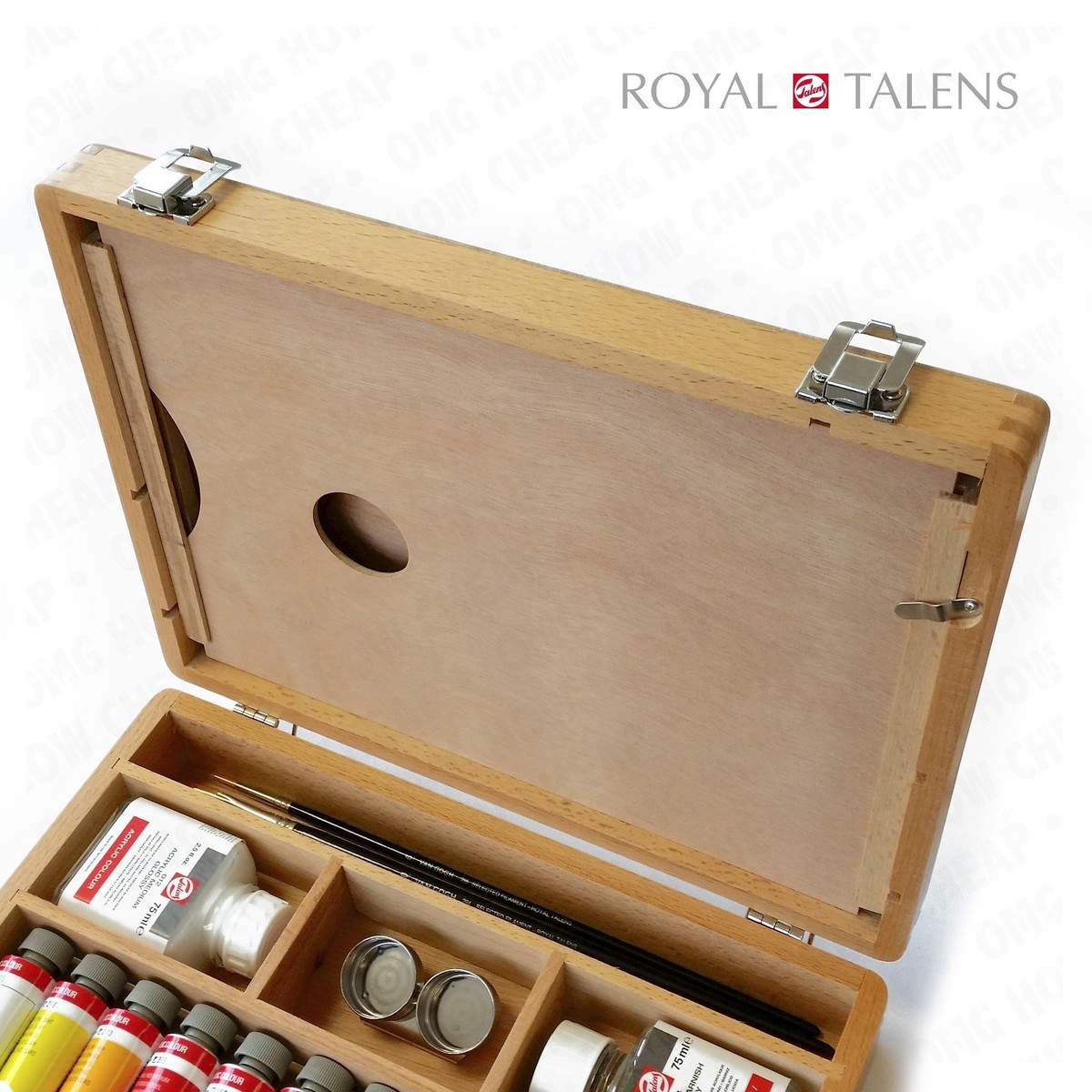  Talens - van Gogh アクリル画用セット 未使用 Royal Talens Van Gogh Acrylic Paint Artist Set in Premium Wooden