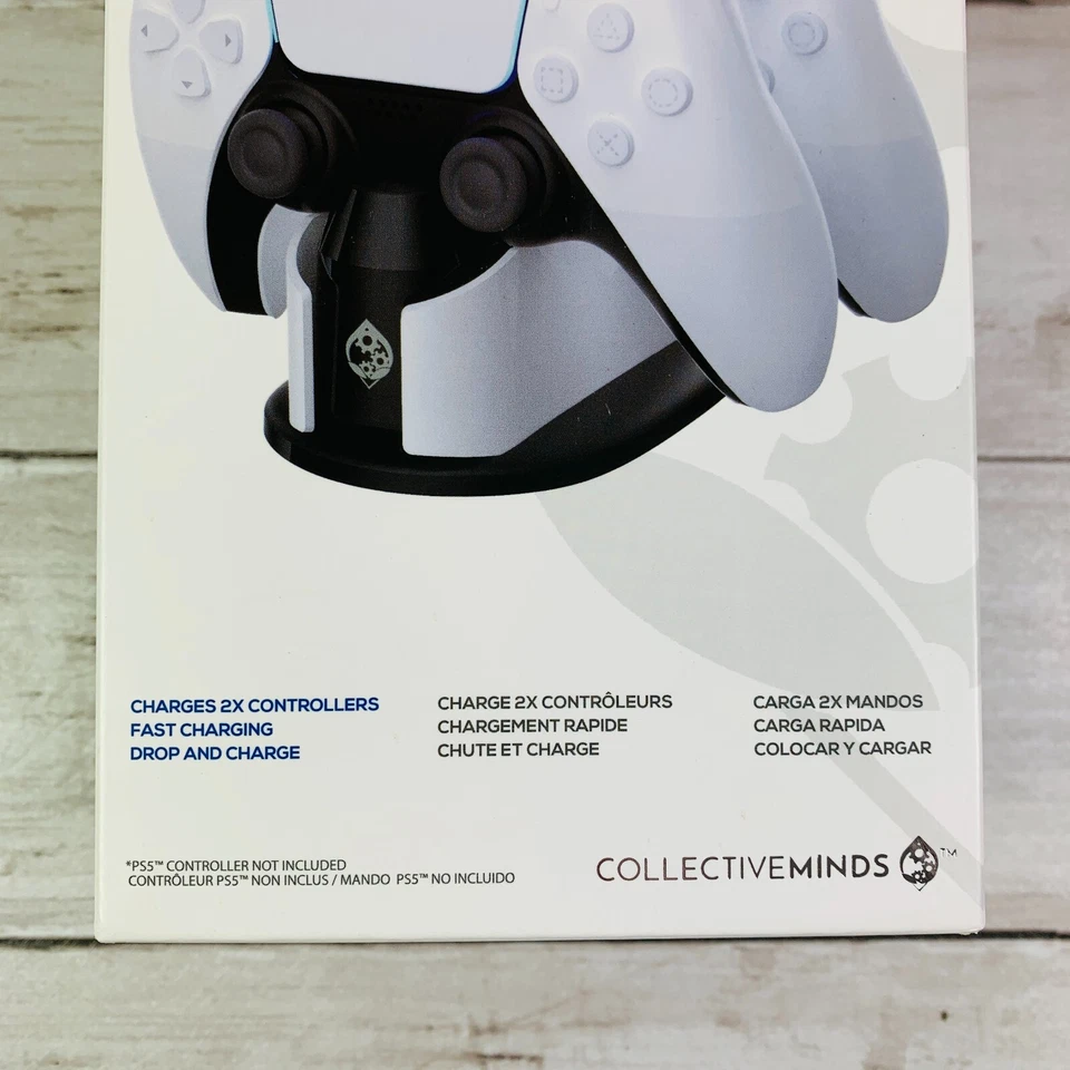 Collective Minds Charging Station PS5 Controllers DualSense White New FREE SHIP - Image 3 of 4