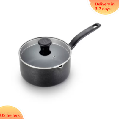 T-fal 3qt Saucepan with Lid, Simply Cook Nonstick Cookware Black