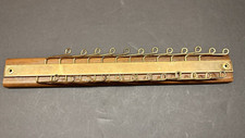 Vintage Wood Metal Wall Hanging 24 Hook Tie/Scarf/Belt Closet Organizer