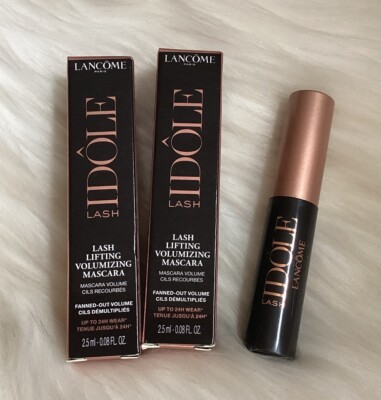 2 x Lancome Lash Idole Lifting & Volumizing Mascara #01 Glossy Black ~ 2.5ml Ea