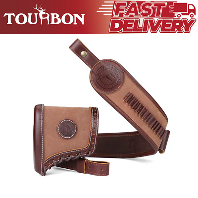 TOURBON Rifle Sling Firearm Carry Strap .22LR Ammo Adjustable/Matched Recoil Pad