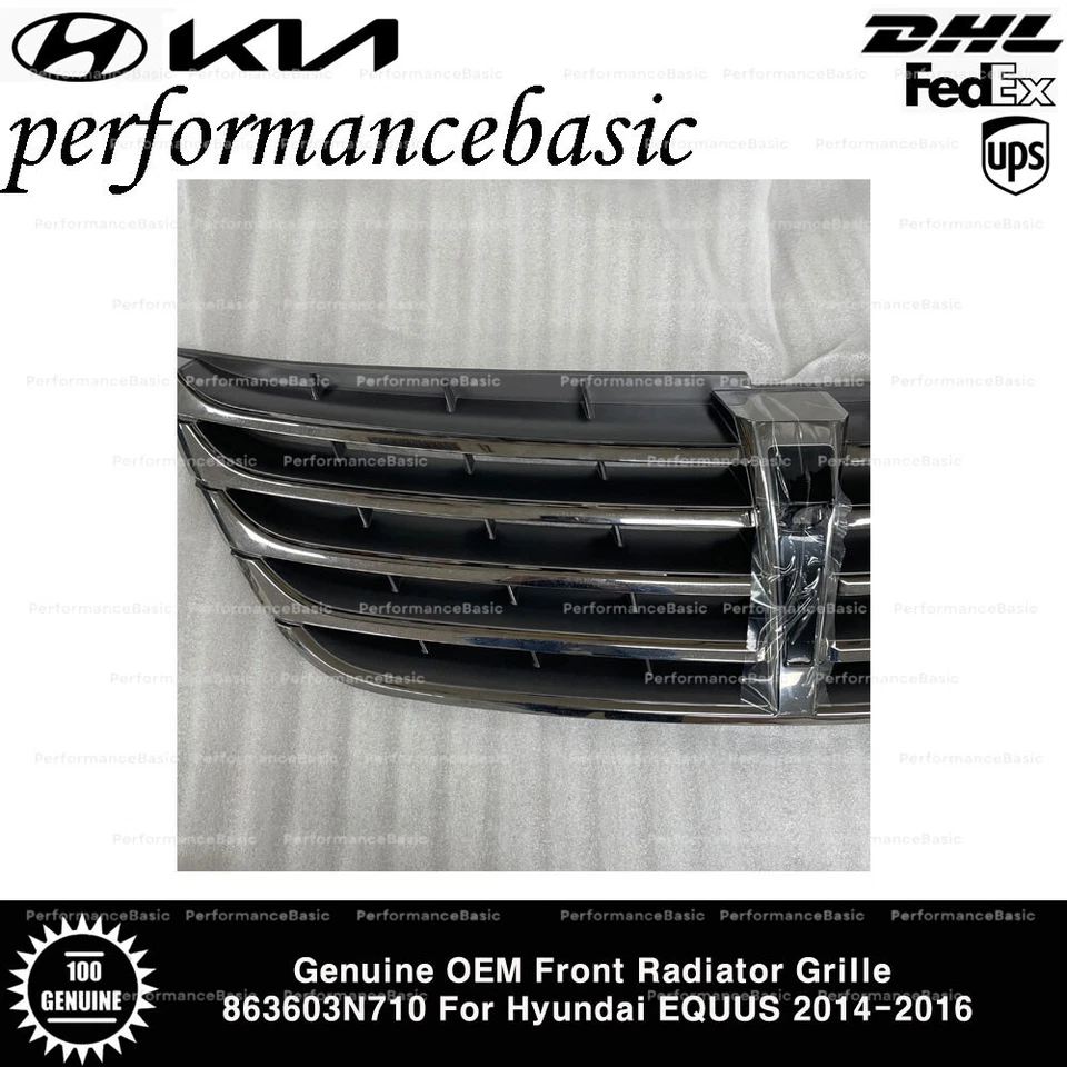 Genuine OEM Front Radiator Grille 863603N710 For Hyundai EQUUS 2014-2016 - Image 3 of 4