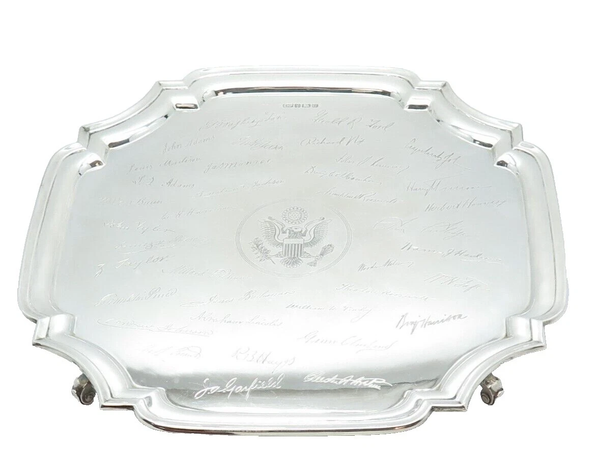 Elizabeth II objetos antiguos de plata esterlina-EE. UU.